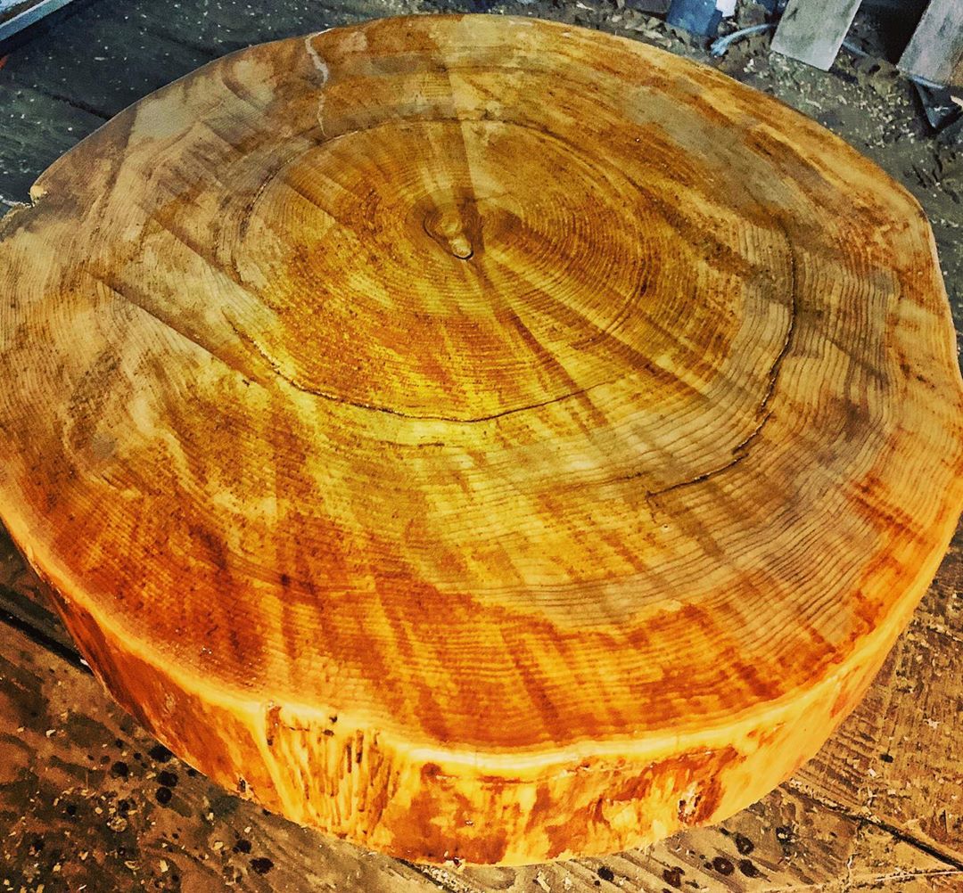 We all do different things on Friday night… I love turning a 28 rough cut hemlock round into this…