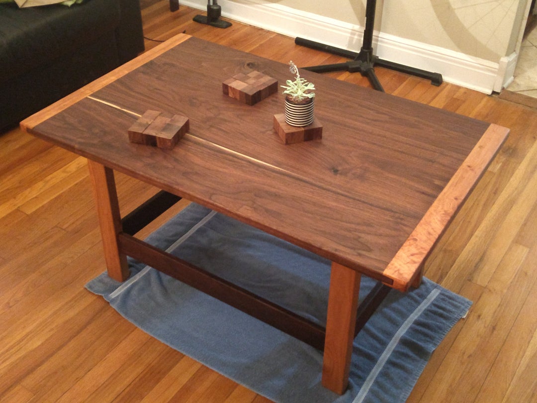 Walnut and Cherry Coffee Table – Tried posting the other day but my app went a little crazy so Im posting at 0200 my time