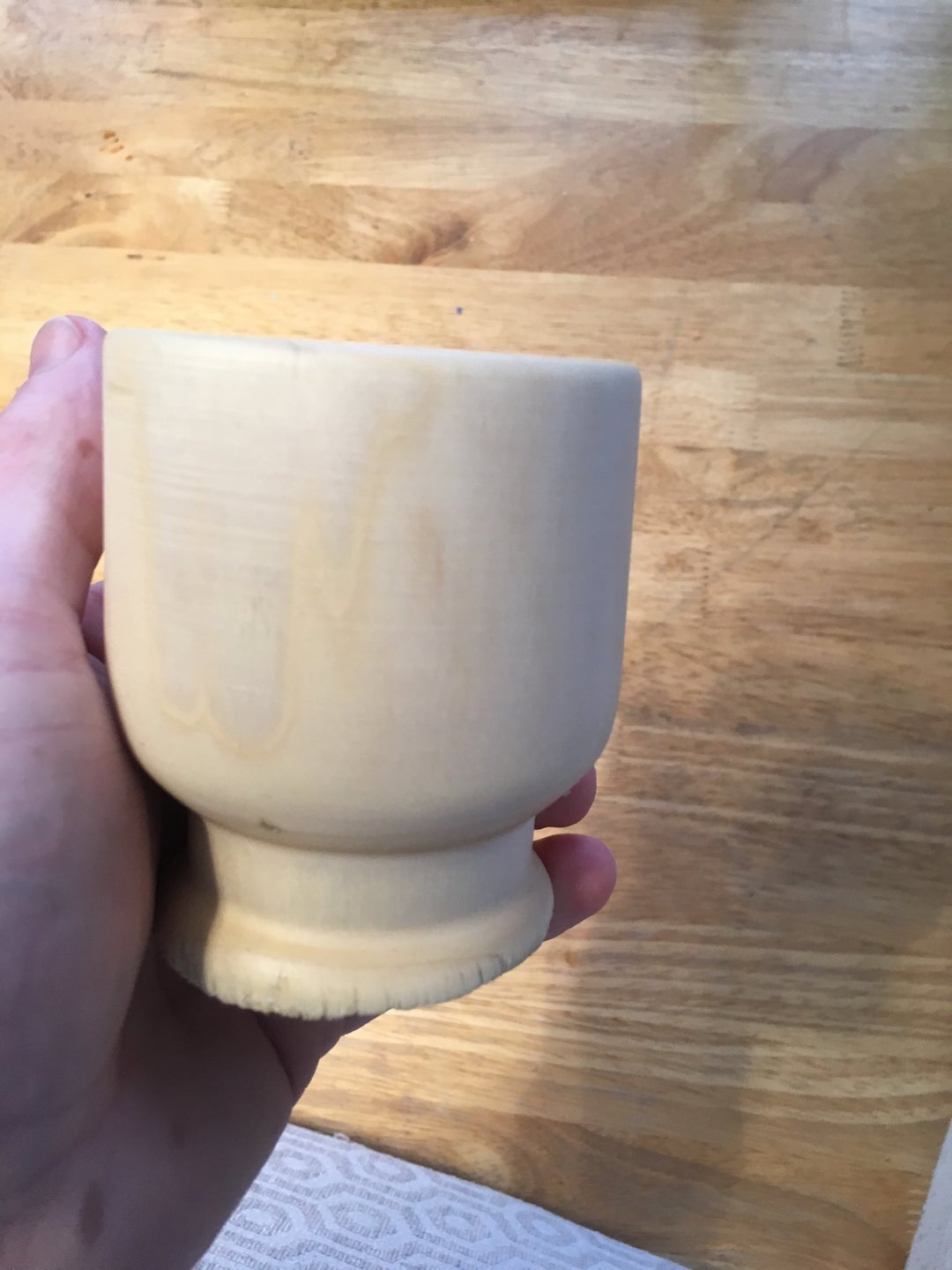 My first attempt at turning a cup, Box Elder, finished with beeswaxmineral oil.