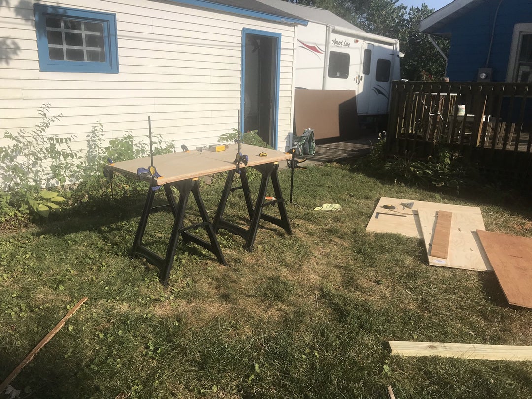 Starting out wood working. Made the counter top for my work bench today. Was a good project and was cool to hang out with my brother to work on it.