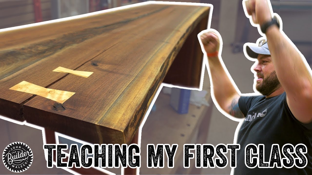 Teaching My First Woodworking Class Live Edge Waterfall Coffee Tables