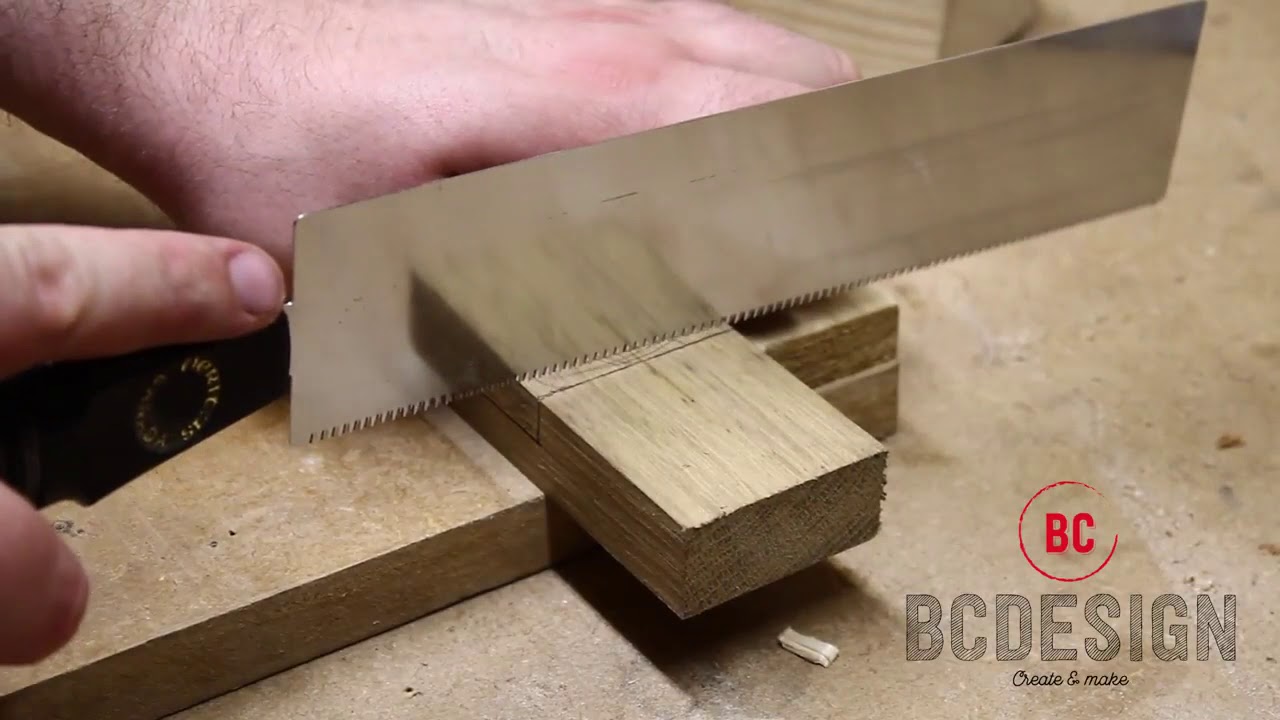 How To Make a Half Lap Joint With Hand Tools Woodworking For beginners 2019