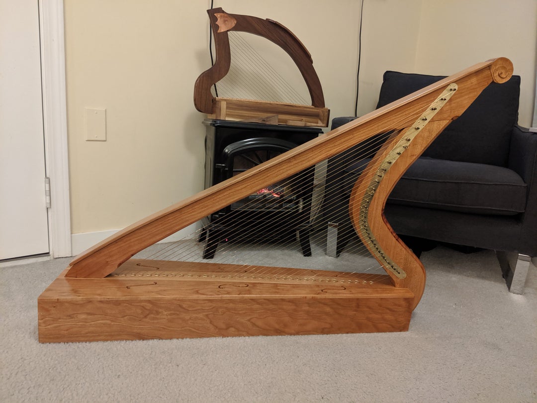 Building an 18th Century Irish harp, put in as much detail as I could in case anyone wanted to give it a try.