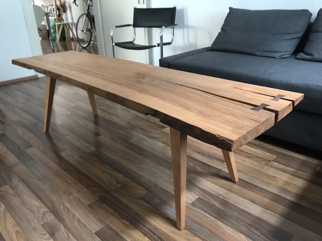 Live Edge Coffee Table with a few process pics. Hand planing turned out to be a real beech