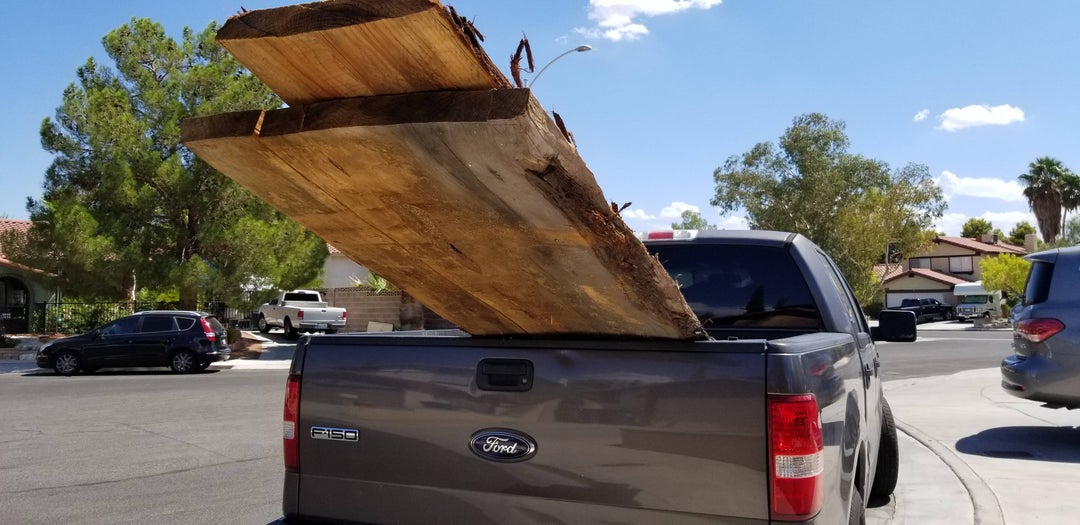 Old growth redwood….hopefully a dining table soon. Cost me lunch