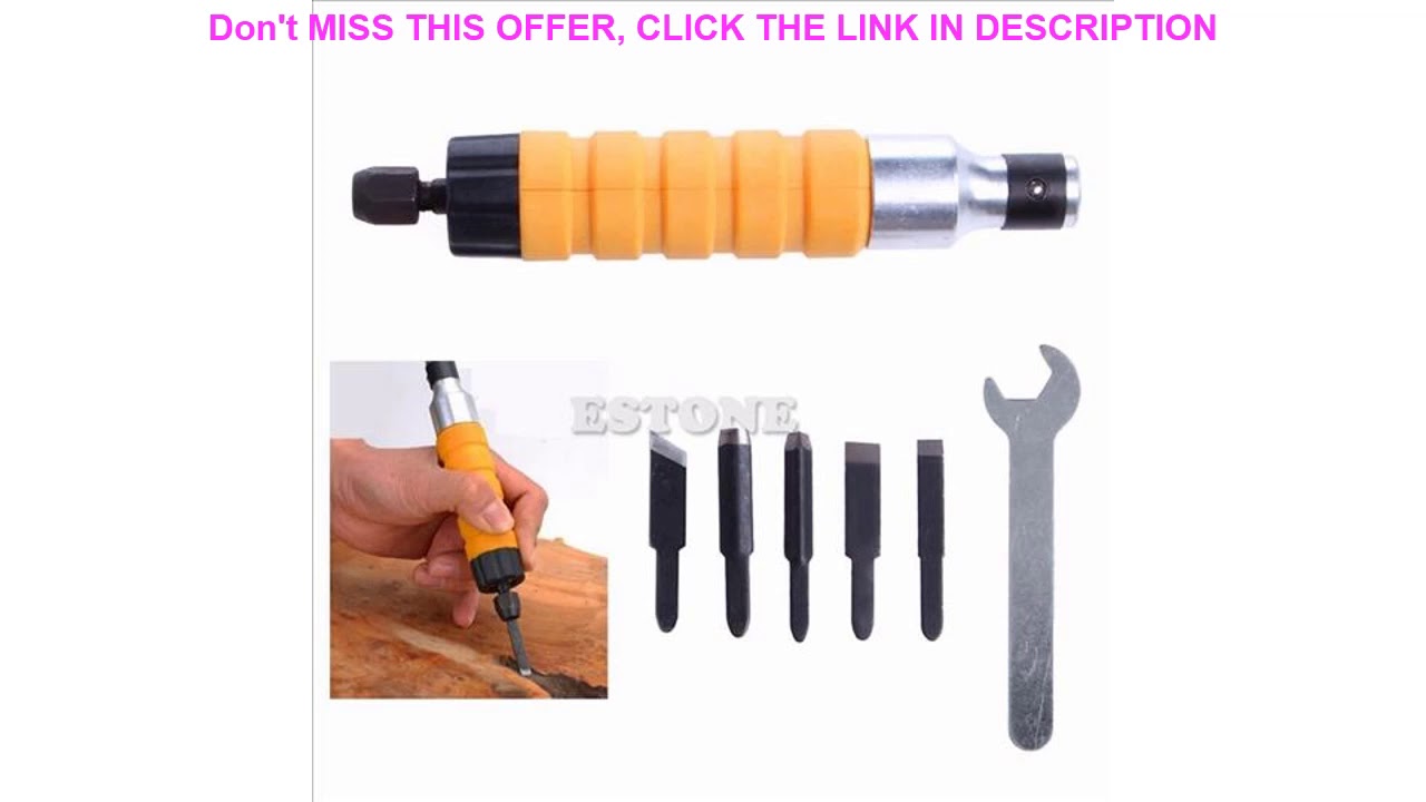 Top Woodworking Electric Carving Machine Carving Chisel Tool with 5 Carving Blades Hand Tools Set