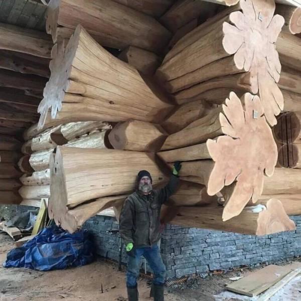 Amazing woodwork with some extra large materials