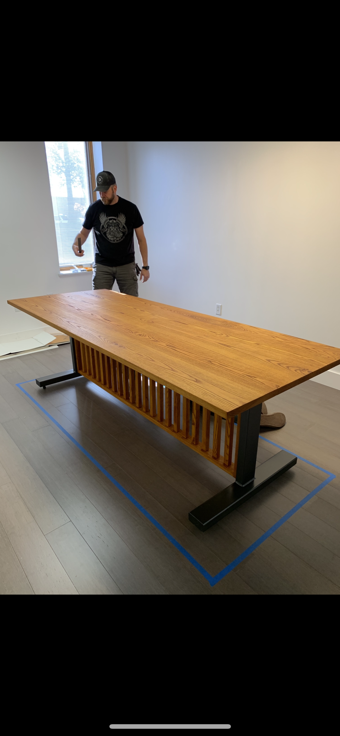 finished conference room table