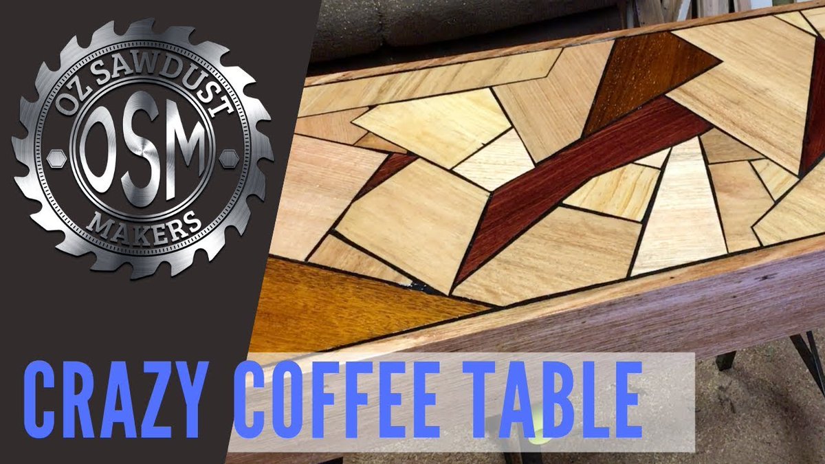 Worlds Best Timber Coffee Table – DIY Woodworking Crazy Random Awesome Designwoodwork australianwoodwork woodshop osm woodworkingaustralia woodworkingcommunity handmade moderndesign geometric upcycled newagedesign ryobination