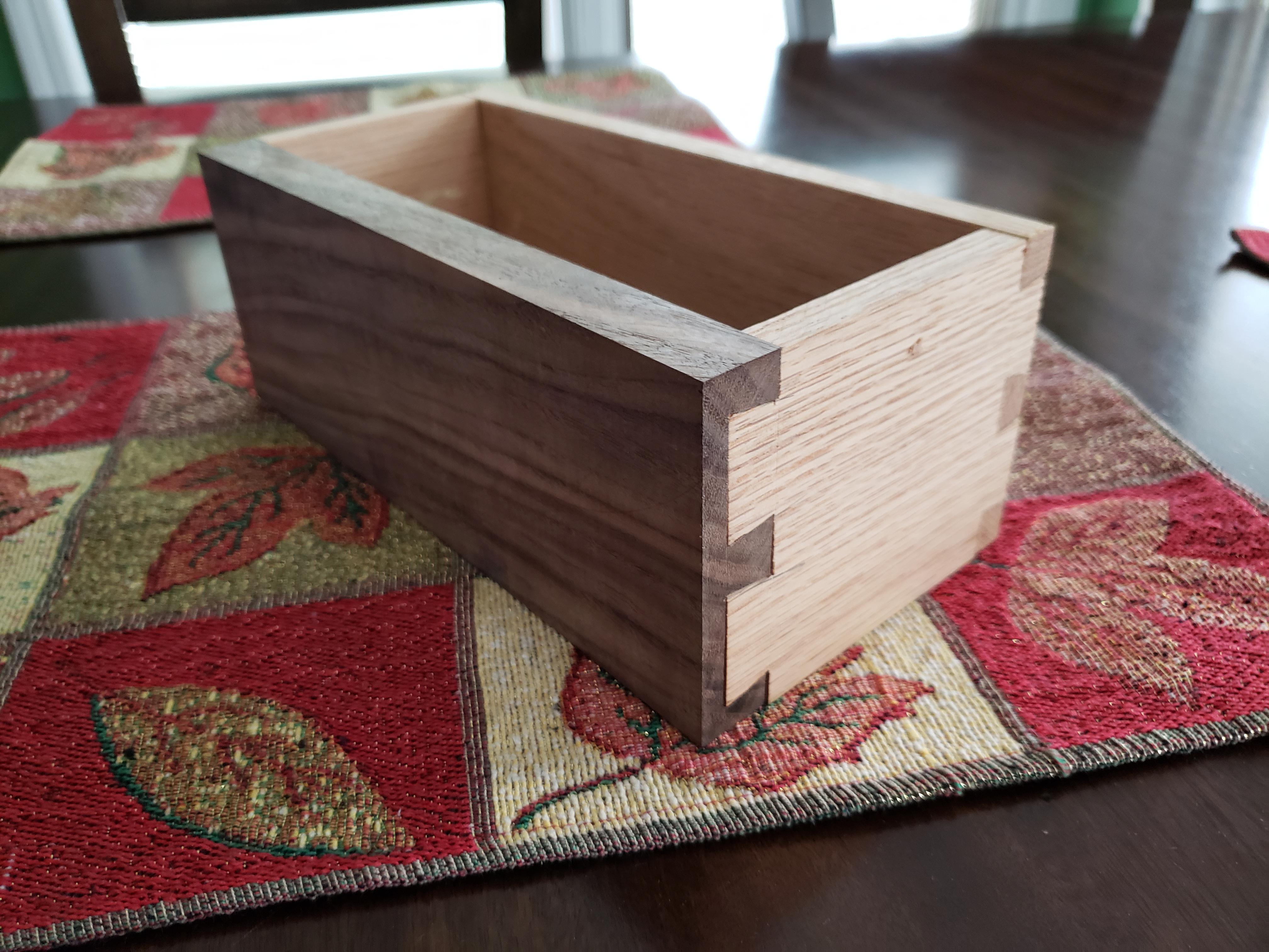 Building a tea cabinet and finally got the guts and time to make the drawer. First time doing half blinds, and thought it still need clean up it came out much better than I thought. Every win motivates me to do this more and more.