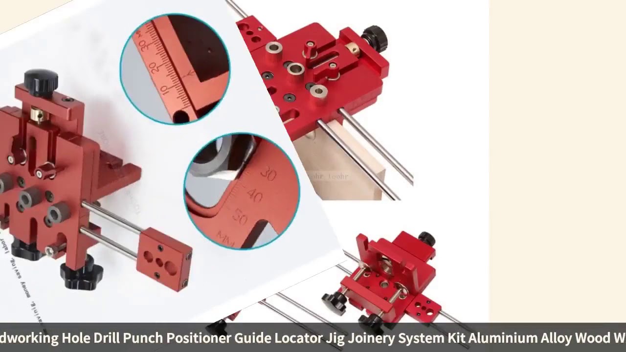 3 In 1 Woodworking Hole Drill Punch Positioner Guide Locator Jig Joine