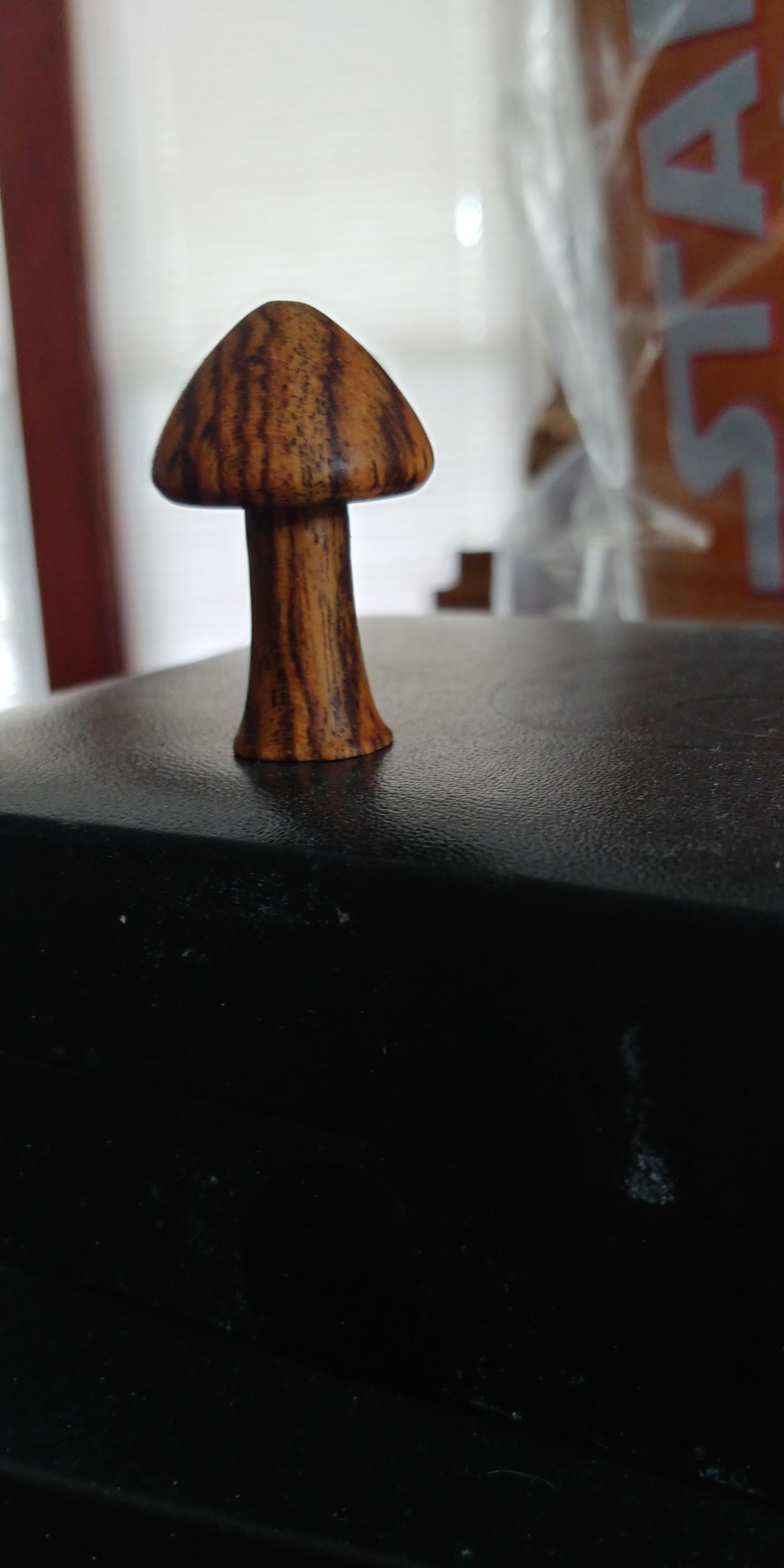 Quick lathe mushroom. Slowly getting better at making them