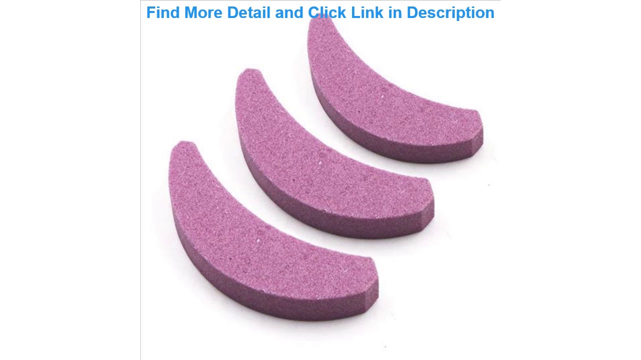 3 Pcs High Quality Durable Grinding Stone Crescent Red Whetstone Woodworking Chain Grinder Small G