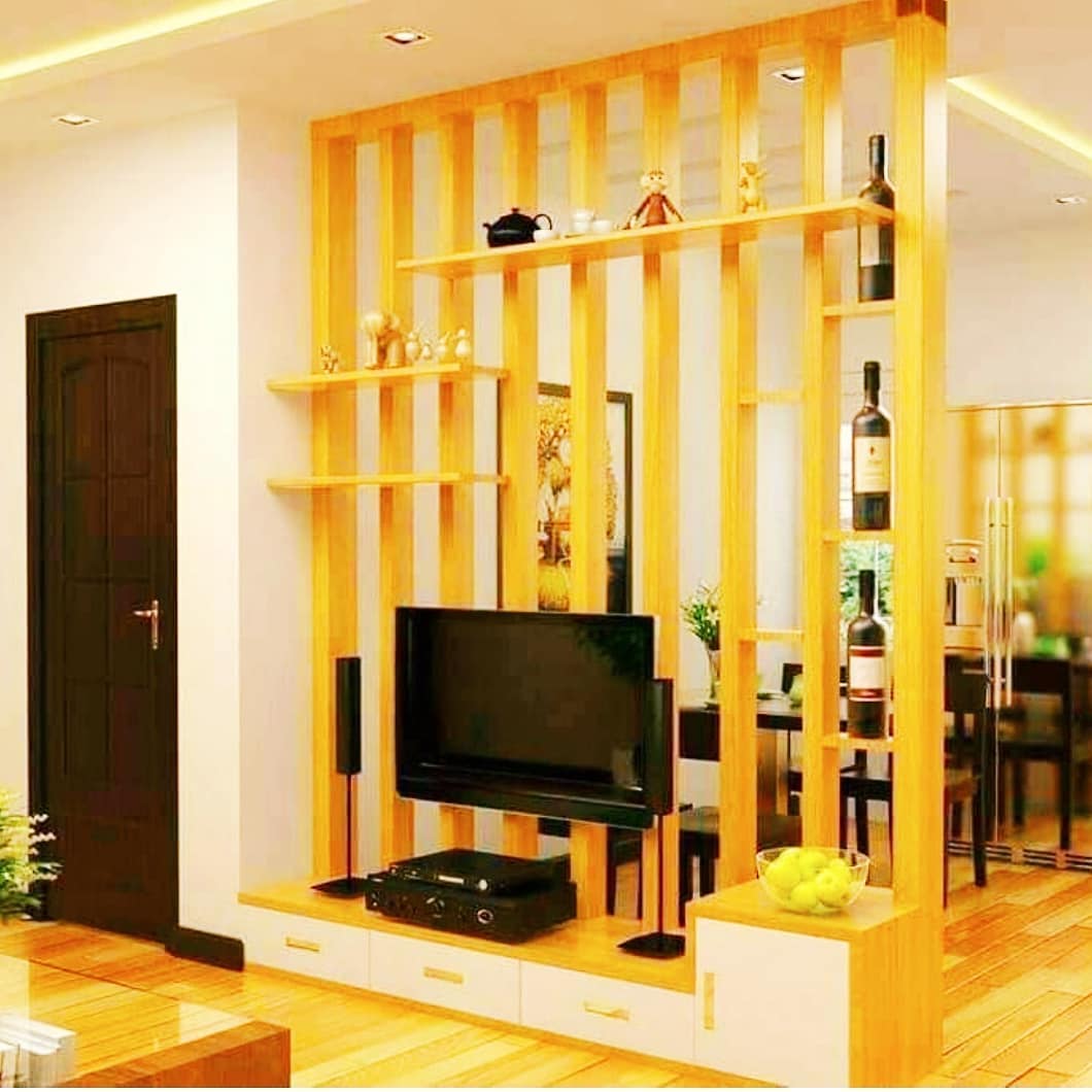 Wooden block walls gives you a perfect way to divide large space of house in to two parts … home…