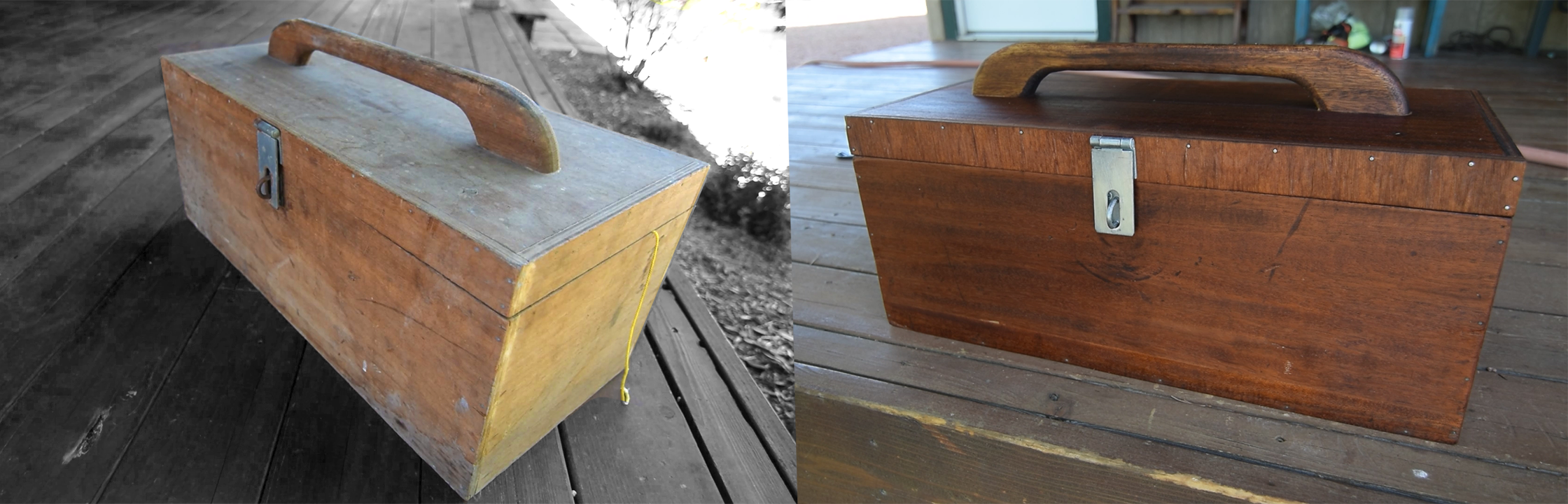 I restored my great grandfathers toolbox. full story in comments